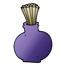 Cartoon Doodle Jar Of Sticks Stock Image