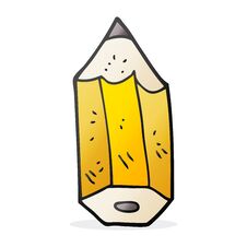 Cartoon Pencil Stub Royalty Free Stock Photos