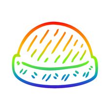 Rainbow Gradient Line Drawing Cartoon Winter Hats Stock Photo Rainbow Gradient Line Drawing Cartoon Winter Hats Stock Photo