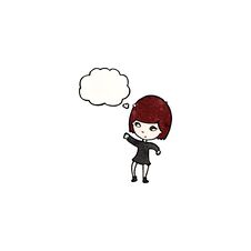 Free Cartoon Goth Girl Royalty Free Stock Images - 256496589