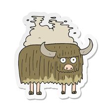 Sticker Of A Cartoon Smelly Cow Royalty Free Stock Images