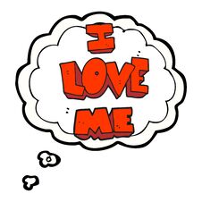 I Love Me Thought Bubble Cartoon Symbol Royalty Free Stock Images