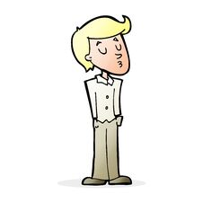 Cartoon Calm Man Royalty Free Stock Image