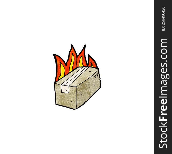 flaming box cartoon