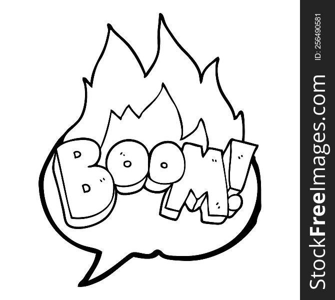 Speech Bubble Cartoon Boom