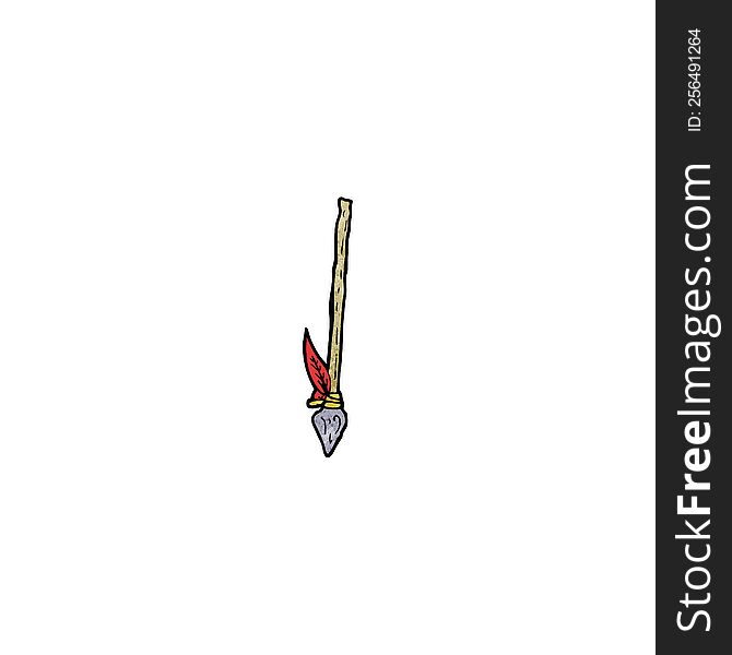 cartoon primitive spear