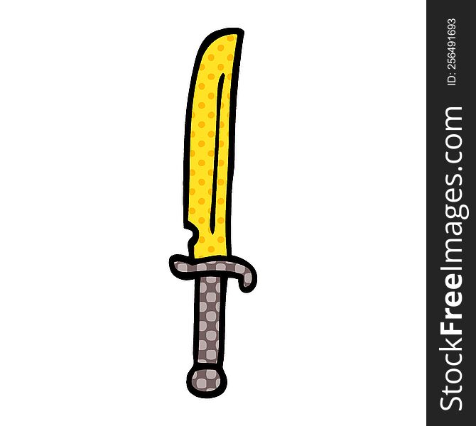 Cartoon Doodle Bronze Dagger