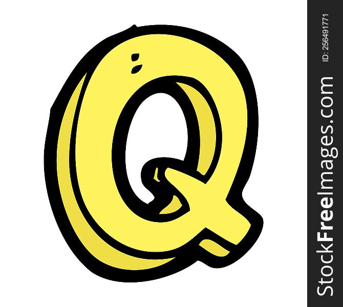 Cartoon Letter Q