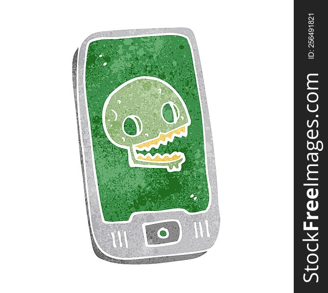 Cartoon Virus On Mobile Phone