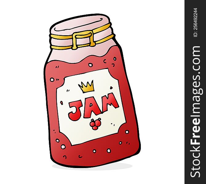 cartoon jar of jam