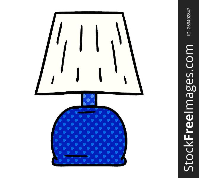hand drawn cartoon doodle of a bed side lamp