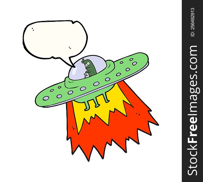 speech bubble cartoon ufo