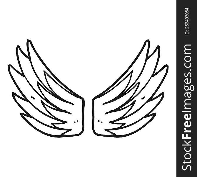 Cartoon Wings Symbol