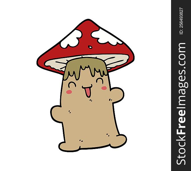Cartoon Mushroom Character