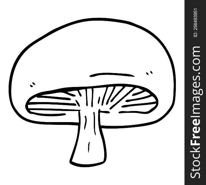 line drawing cartoon chestnut mushroom