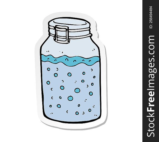 sticker of a cartoon jar