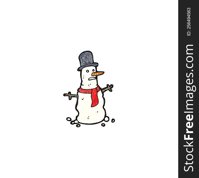 Cartoon Ugly Snowman