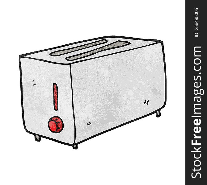freehand textured cartoon toaster