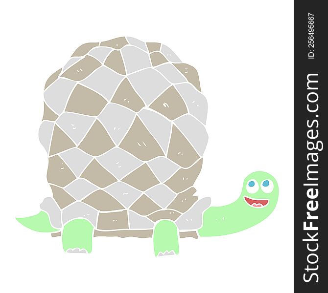 flat color illustration of tortoise. flat color illustration of tortoise
