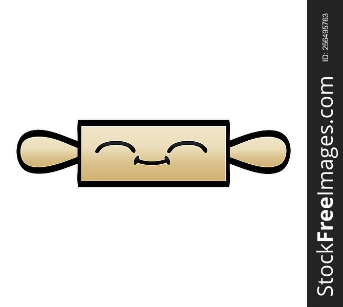 gradient shaded cartoon of a rolling pin