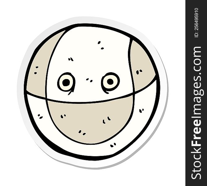 sticker of a cartoon ball