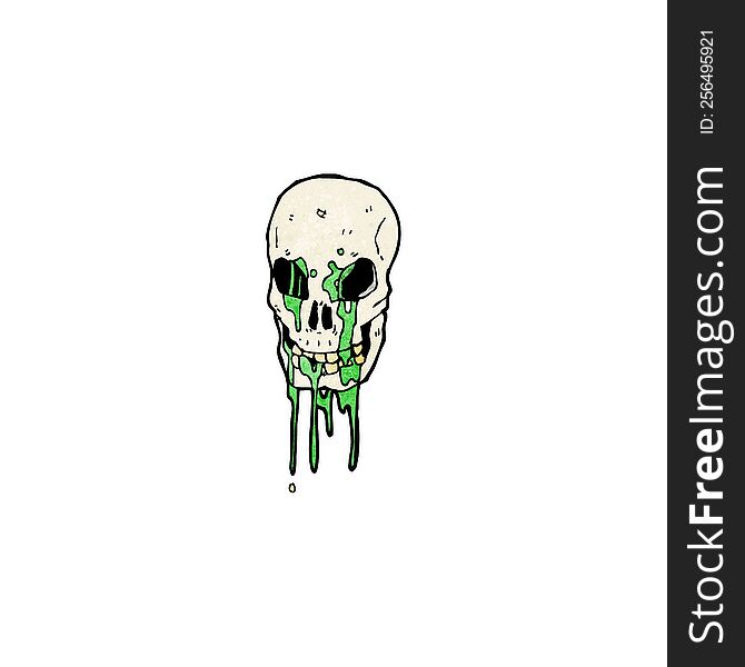 Spooky Skull Symbol Cartoon