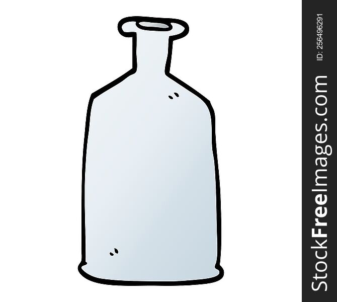 cartoon doodle clear glass bottle