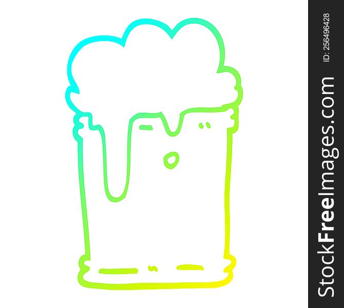 cold gradient line drawing cartoon fizzy drink