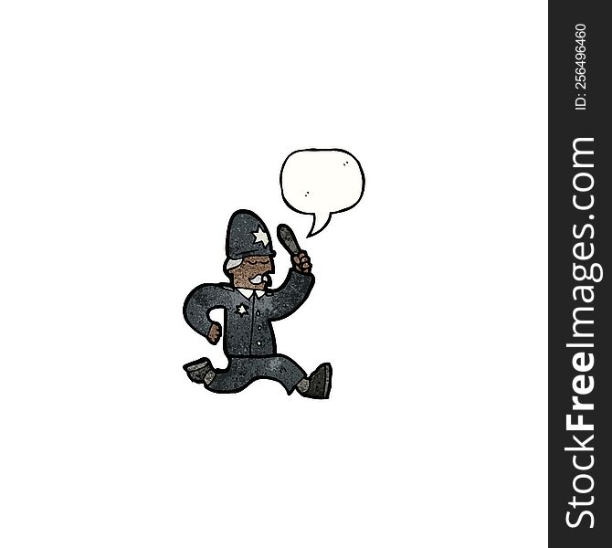 cartoon policeman speech bubble