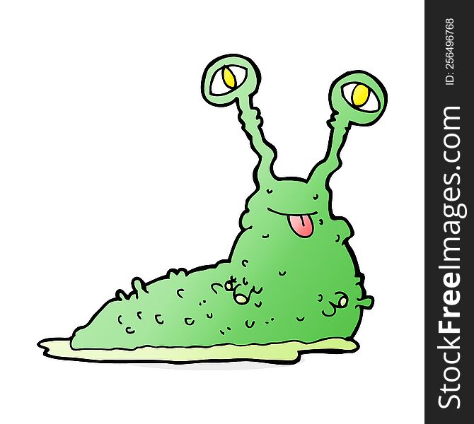 cartoon gross slug