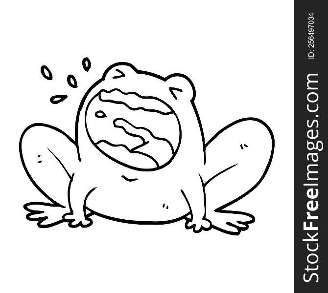 cartoon frog shouting