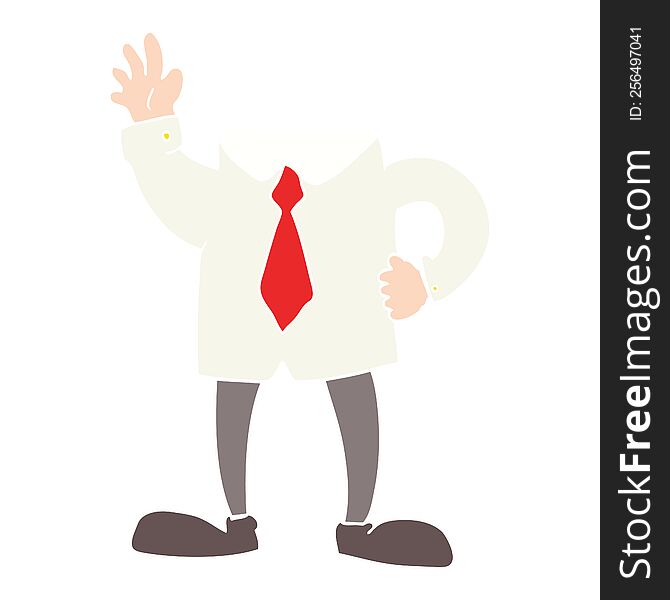 flat color illustration of headless businessman. flat color illustration of headless businessman