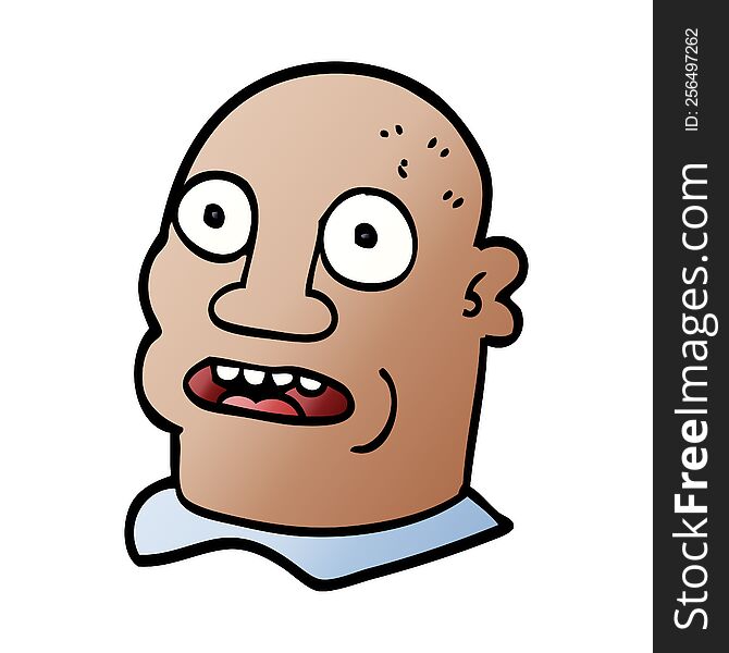 cartoon doodle of a head of a man