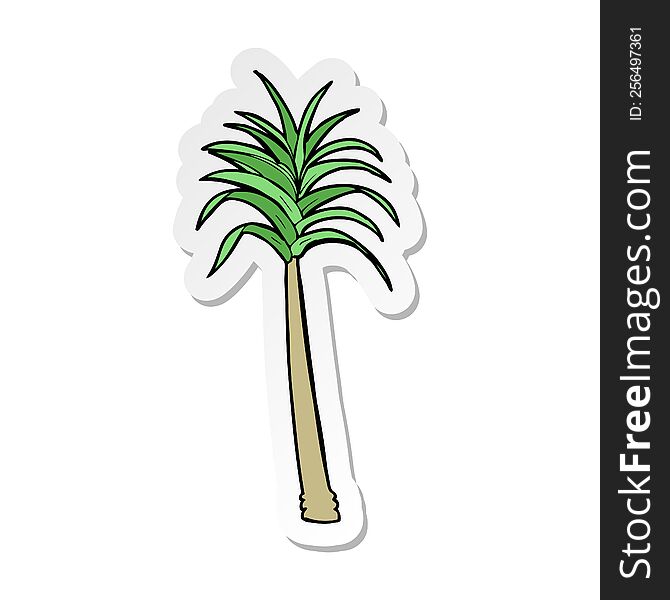 sticker of a cartoon palm tree