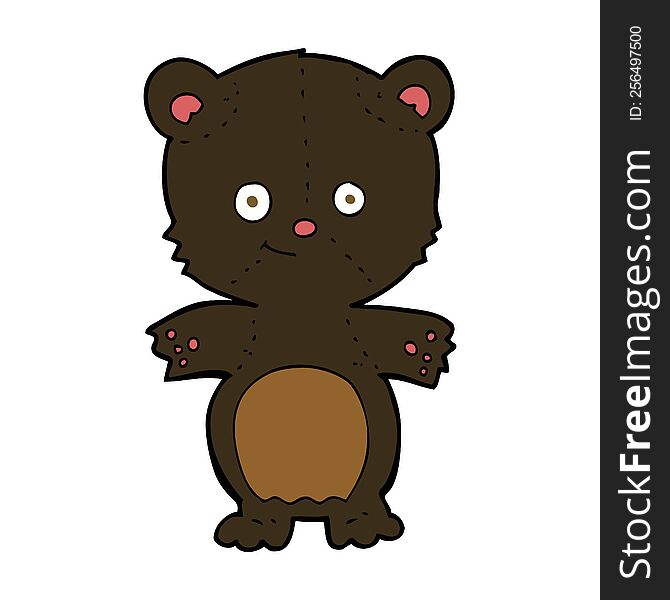 cartoon black bear cub