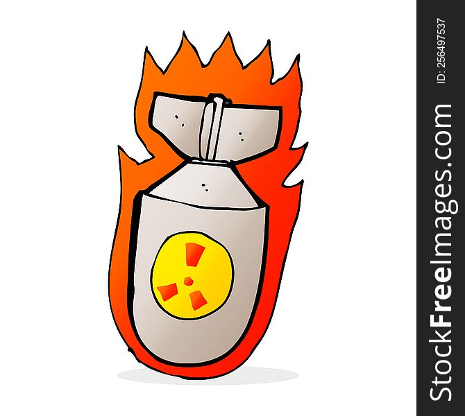 cartoon flaming bomb