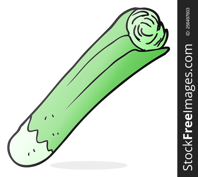 freehand drawn cartoon leek