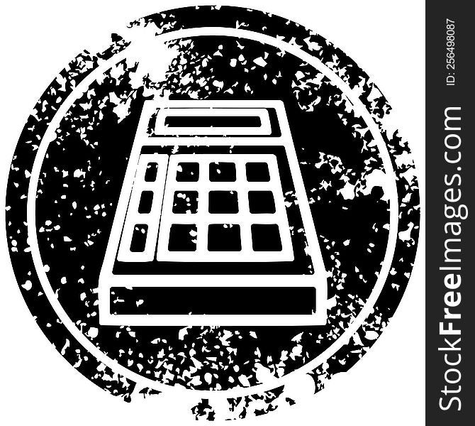 math calculator distressed icon