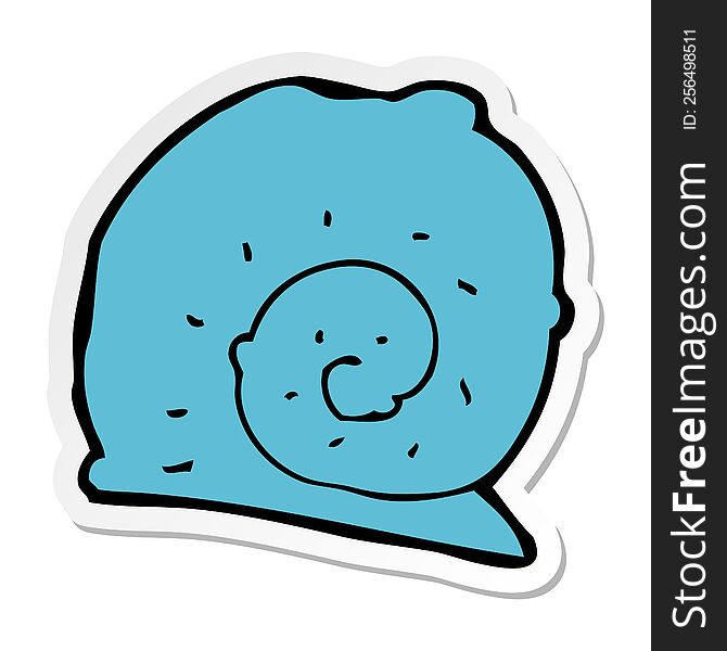 Sticker Of A Cartoon Snail Shell