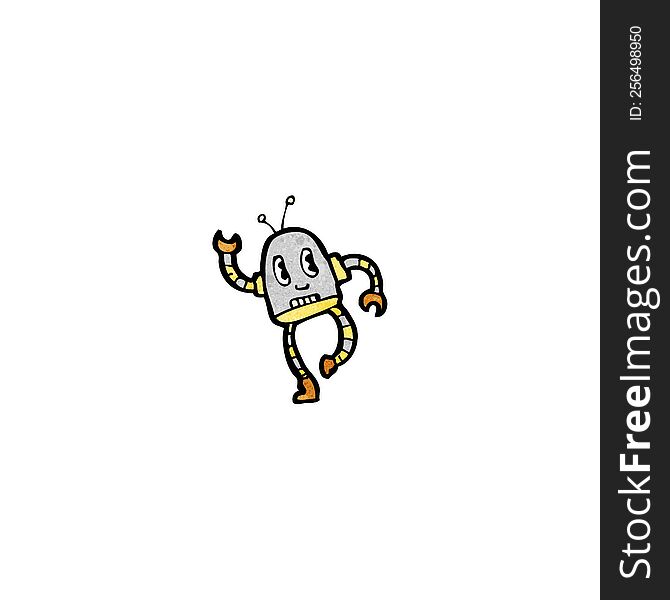 cartoon little dancing robot