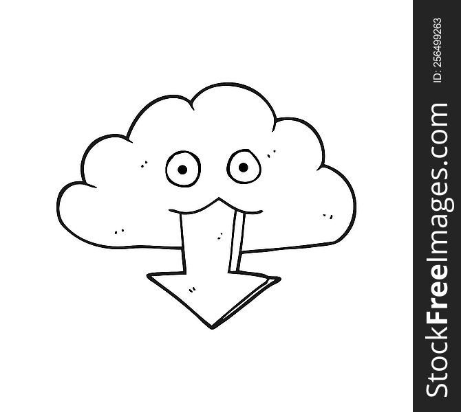 freehand drawn black and white cartoon download from the cloud