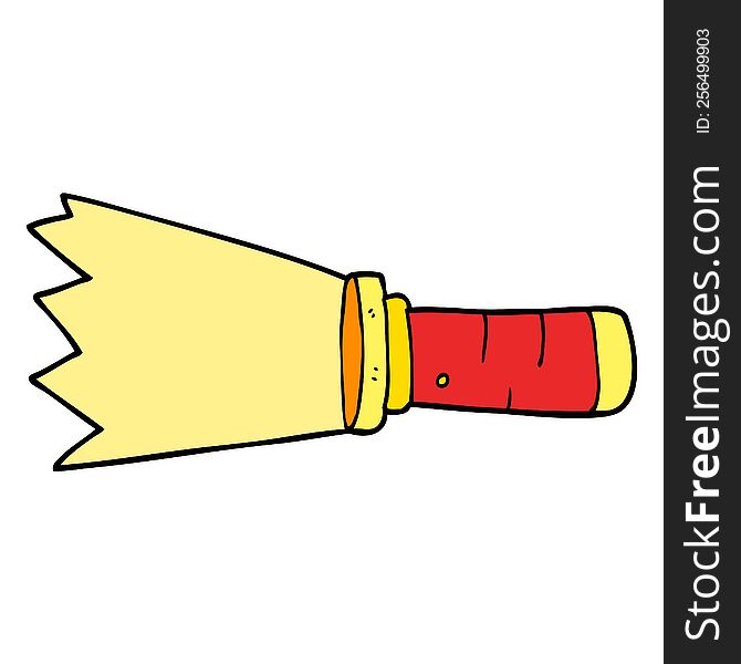cartoon doodle lit torch