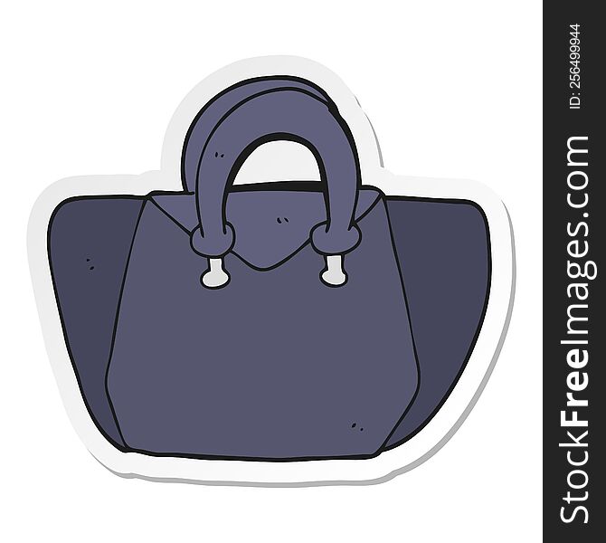 Sticker Of A Cartoon Handbag