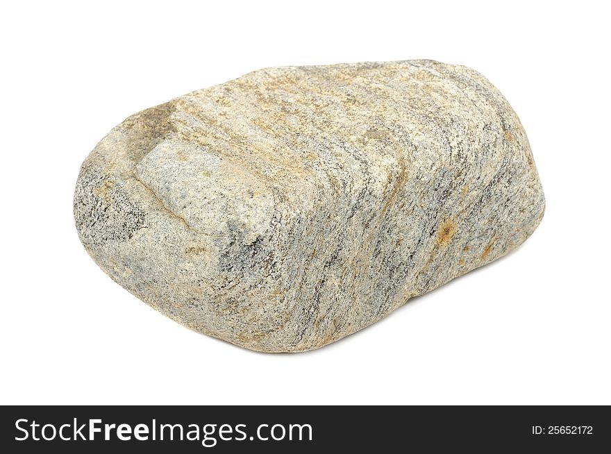 A stone on a white background