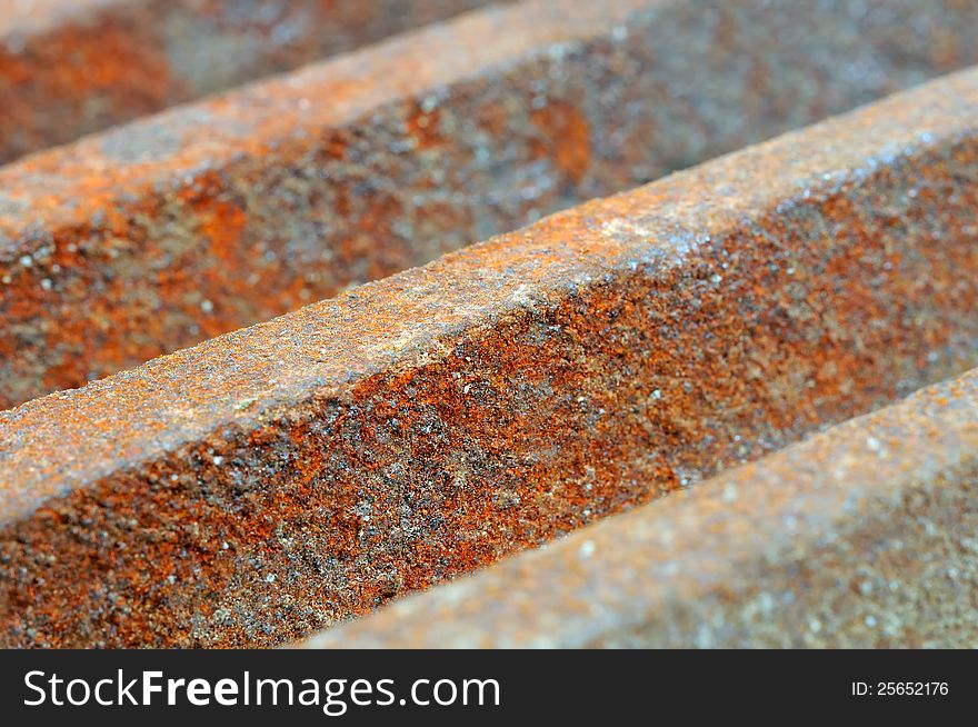 Rusty metals rails as a background