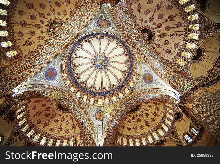 Dome the Blue mosque in Istanbul, Turkey. Dome the Blue mosque in Istanbul, Turkey