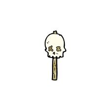 Spooky Skull Signpost Cartoon Stock Images