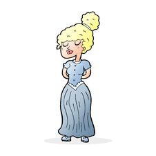 Cartoon Pretty Victorian Woman Stock Photo Cartoon Pretty Victorian Woman Stock Photo