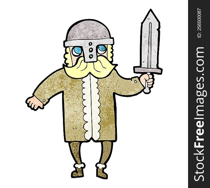 Textured Cartoon Saxon Warrior
