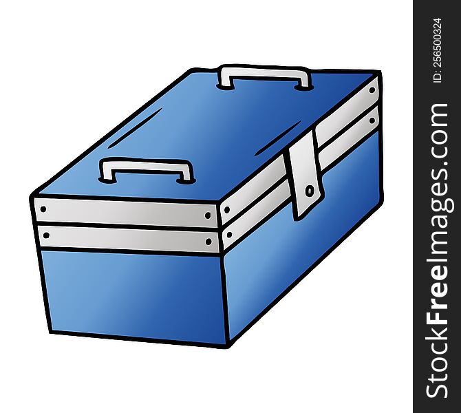 Gradient Cartoon Doodle Of A Metal Tool Box